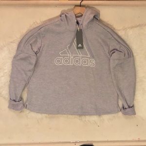 NWT adidas Gray Logo Hoodie